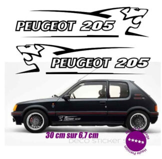 Sticker autocollant Peugeot 205 30 cm lion V1