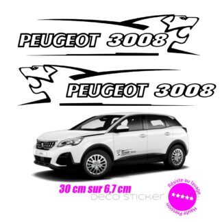 Sticker autocollant Peugeot 3008 30 cm lion V1