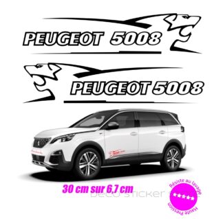 Sticker autocollant Peugeot 5008 30 cm lion V1