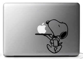 Sticker autocollant  Snoopy serveur pour MacBook pro