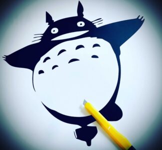 Sticker autocollant Totoro fly