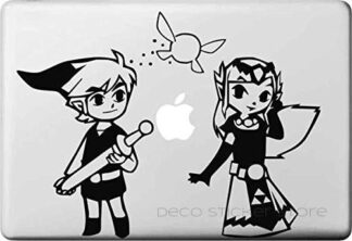 Sticker autocollant Zelda et Link pour MacBook