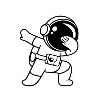 Sticker autocollant astronaute dab