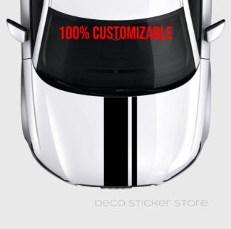Sticker autocollant bande 1 liseret capot de voiture