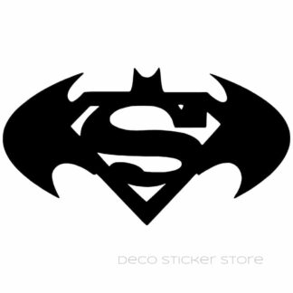 Sticker autocollant batman et superman