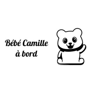 Sticker autocollant bébé à bord ourson
