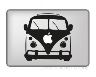 Sticker autocollant bus hippies macbook