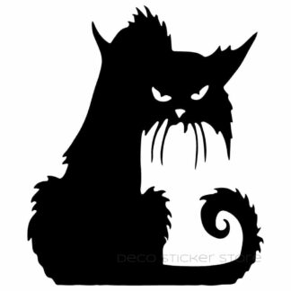 Sticker autocollant  chat en colere