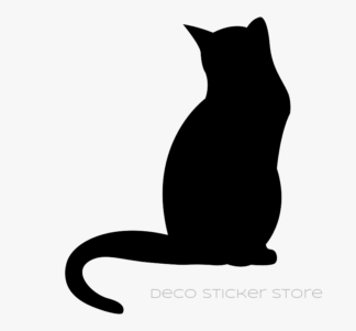Sticker autocollant  chat ombre assis