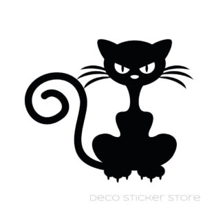 Sticker autocollant  chat vénère