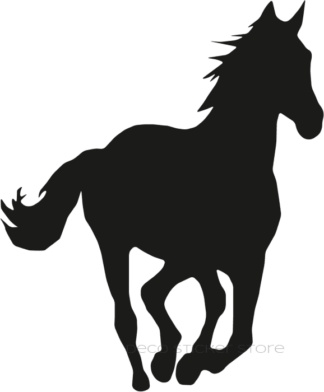 Sticker autocollant cheval au galop ombre