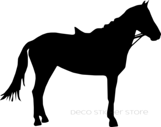 Sticker autocollant cheval ombre à l'arrêt