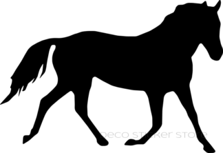 Sticker autocollant cheval trot ombre
