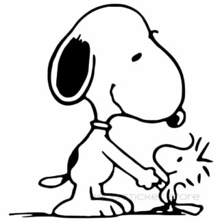 Sticker autocollant chien Snoopy amis