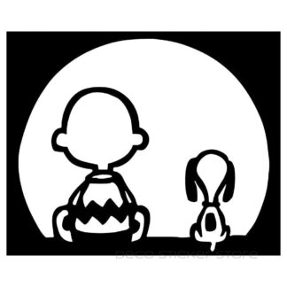 Sticker autocollant chien Snoopy et Charly 2