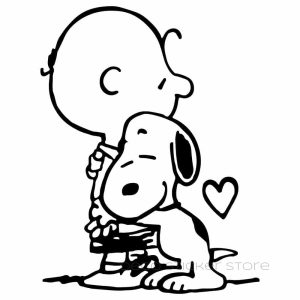 Sticker autocollant chien Snoopy et Charly Deco Sticker Store