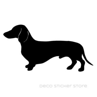 Sticker autocollant chien basset hund