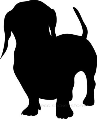 Sticker autocollant chien teckel