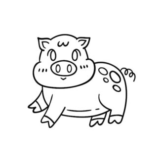 Sticker autocollant cochon 2