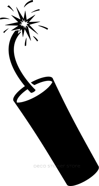 Sticker autocollant cow boy baton de dyna