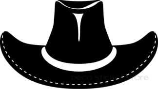 Sticker autocollant cow boy chapeau