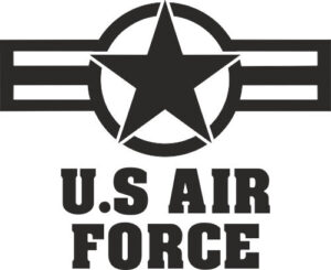 Sticker autocollant étoile us air force