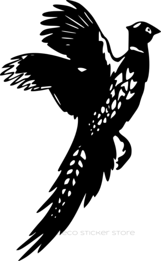 Sticker autocollant faisan chasse
