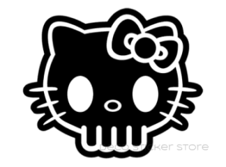 Sticker autocollant hello Kitty punisher