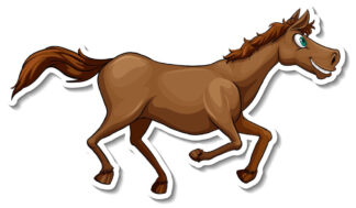 Sticker autocollant imprimé cheval 210729
