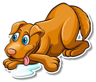 Sticker autocollant imprimé chien