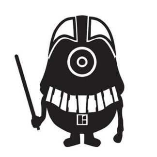 Sticker autocollant minion Dark vador