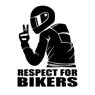Sticker  autocollant moto signe de motard 2