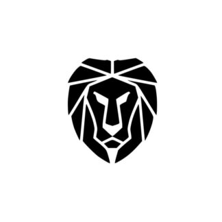 Sticker autocollant origami lion
