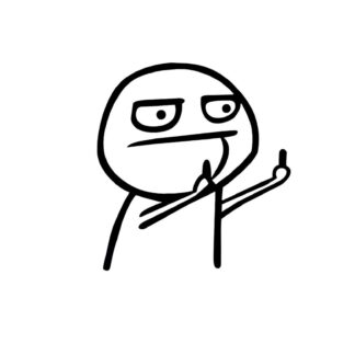 Sticker autocollant personnage fuck🖕couleur et taille au choix