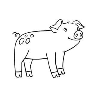 Sticker autocollant petit cochon