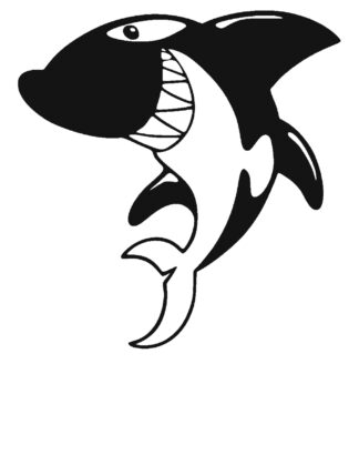 Sticker autocollant poisson requin