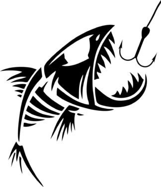Sticker autocollant poisson squelette