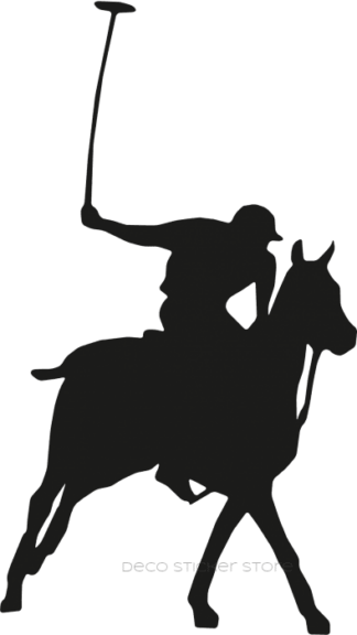 Sticker autocollant polo sport cheval