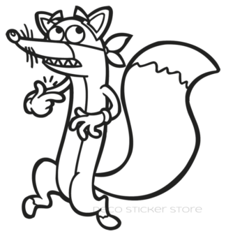 Sticker autocollant renard