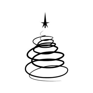 Sticker autocollant sapin de Noël