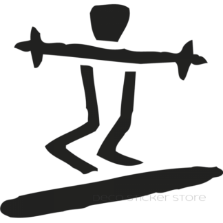 Sticker autocollant surfeur simple