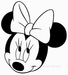Sticker autocollant tête de Minnie heureuse