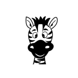Sticker autocollant zèbre louche à personnaliser
