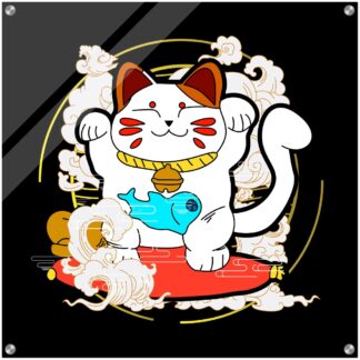 Tableau plexiglas Maneki neko modèle 2