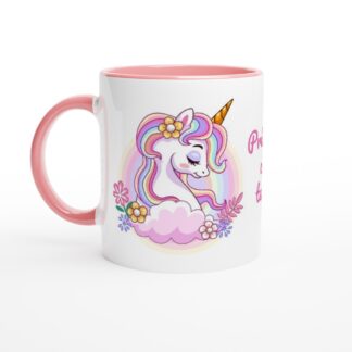 Mug avec intérieur coloré licorne à personnaliser