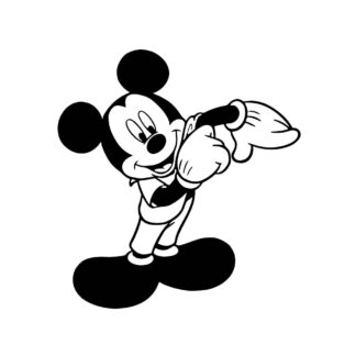 Sticker autocollant souris optimiste