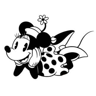 Sticker autocollant souris vintage