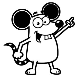 Sticker autocollant souris