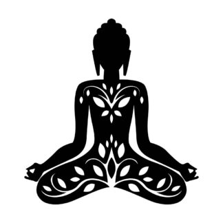 Sticker autocollant yoga bouddha