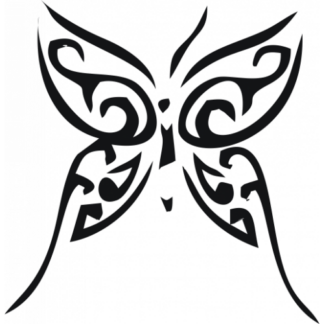 Sticker Autocollant Papillon Tribal